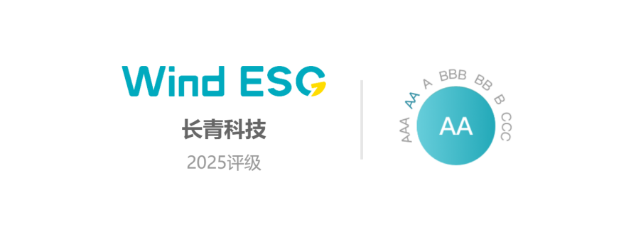 祝賀長青科技榮獲“上市公司W(wǎng)ind ESG AA”評級！